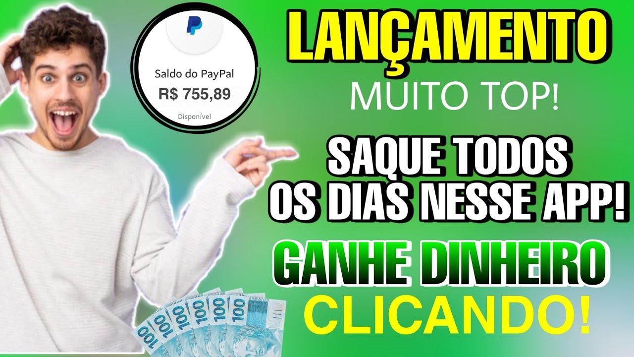 NOVO APP! CLIQUE E GANHE | GANHE DINHEIRO CLICANDO | COMO GANHAR DINHEIRO NO PAYPAL RÁPIDO 2022✔️