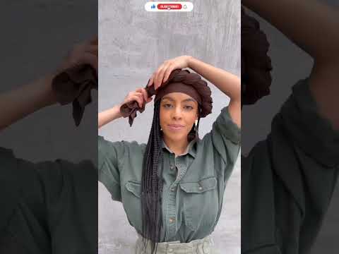 simple headwrap style #trending #youtubeshorts #headwrap #scarf #diy #tutorial