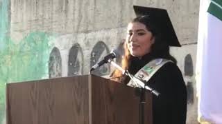 كلمة الطالبة المتفوقة كريستينا الأحمدية خلال حفل التخرج Graduation speech by Kristina El Ahmadieh