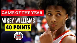 Mikey Williams DROPS 40 in EPIC BATTLE 😳➡️ #HoopState Game of the Year!! 🤩😤 #PhenomNovemberClassic