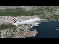 Multi views landing Airport Dubrovnik in Croatia.