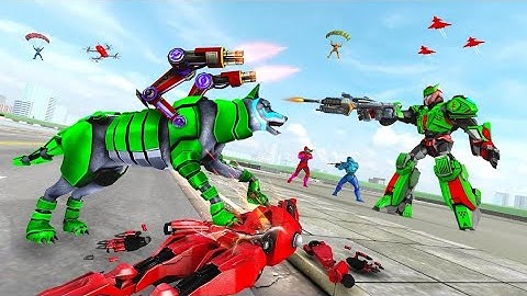 Wolf Robot Transforming Car Game || 3D Unity Best Wolf Robot Game