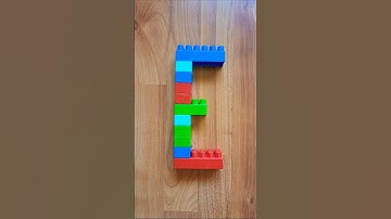 Letter E - Learn Alphabet and Play with Building Blocks! #shorts