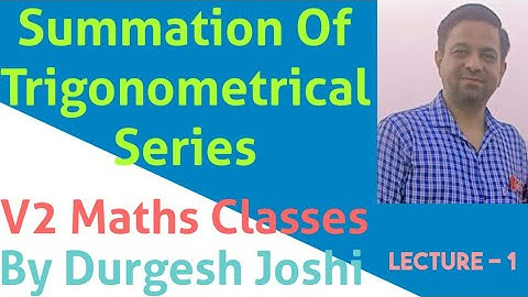 Summation Of Trigonometrical Series|B.Sc 1st Sem|Lecture -1|