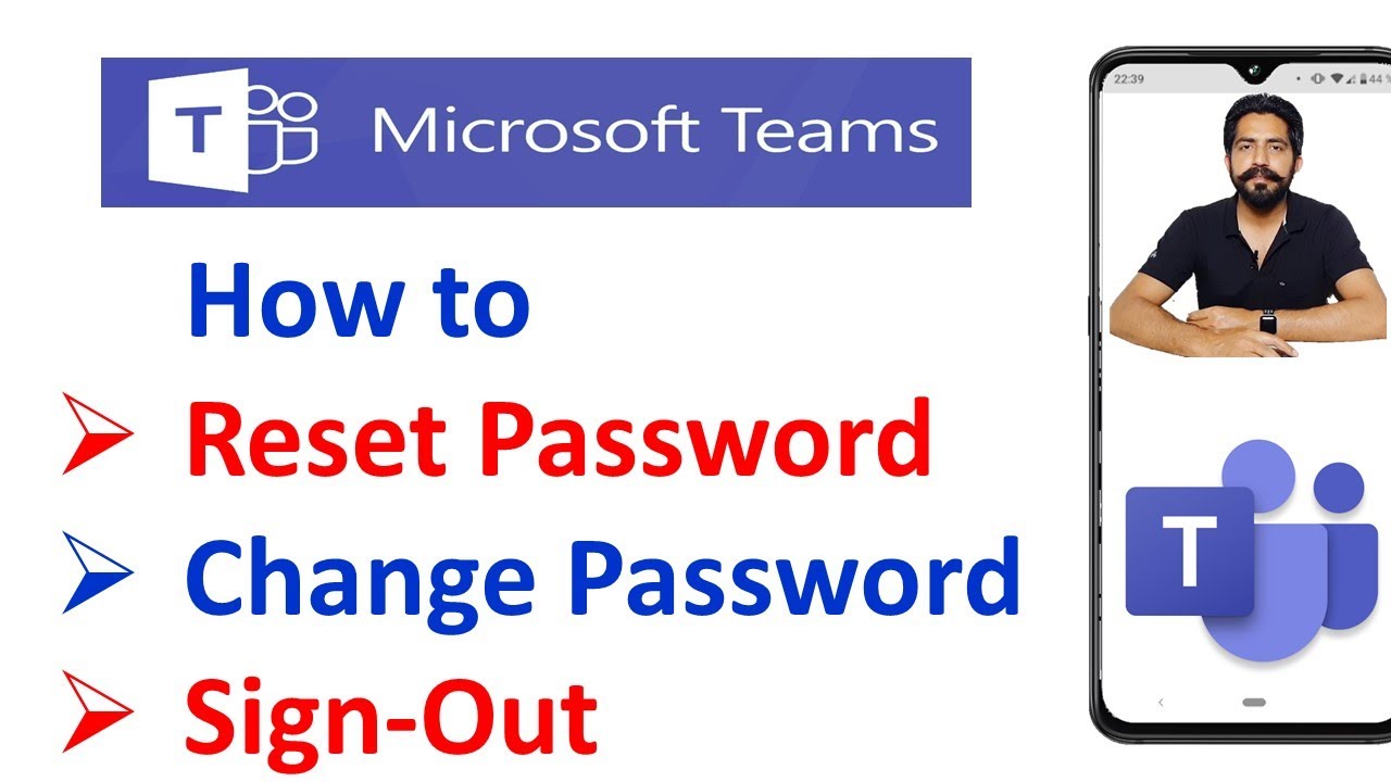 How to Reset Password on Microsoft Teams Mobile App  Change Password   Sign out