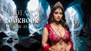 [4K] Ai Art Indian Lookbook Girl Al Art Video - Glacier Grotto