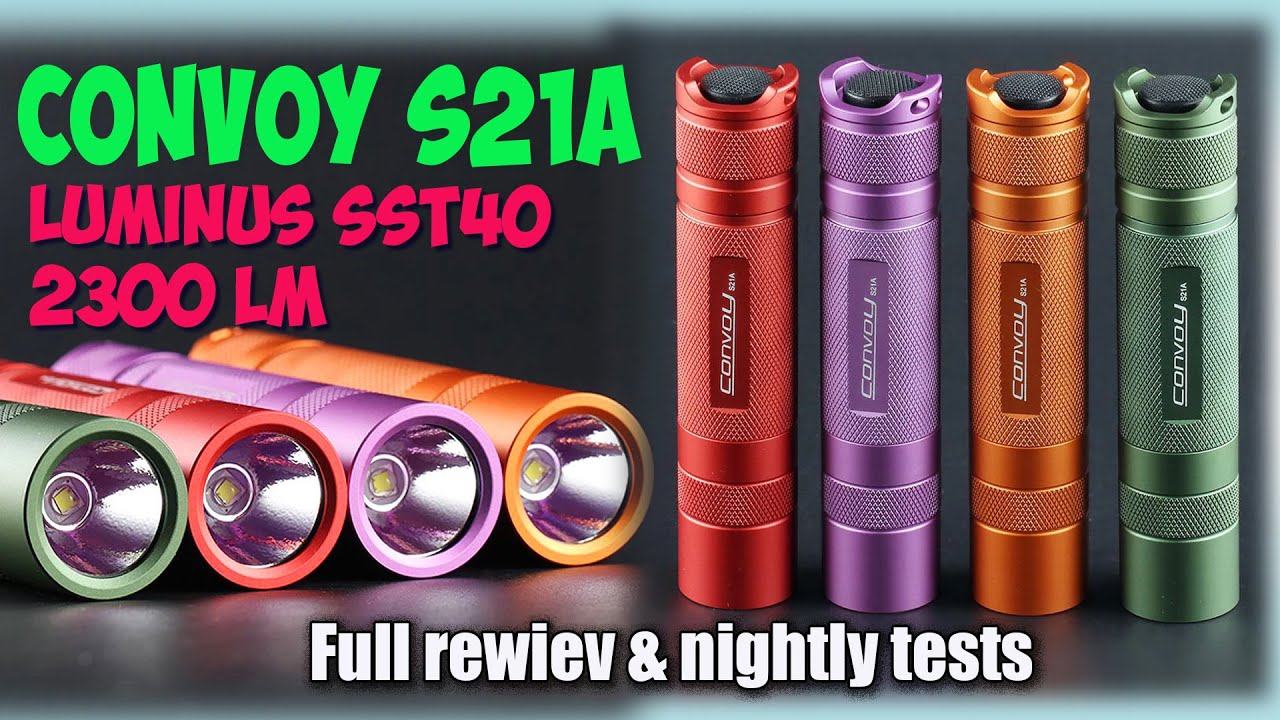Convoy S21A 5000K ✓ Цветная серия. Полный обзор, сравнение. Night test.