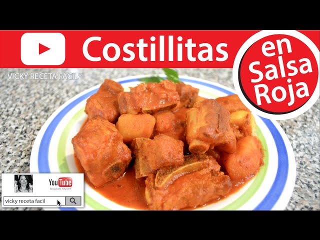 CÓMO HACER COSTILLITAS EN SALSA ROJA | Vicky Receta Facil | VICKY RECETA FACIL