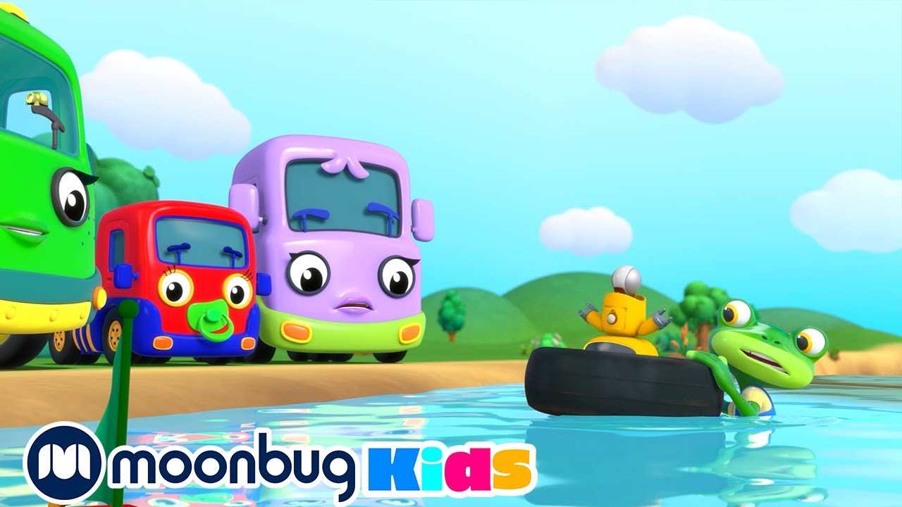 ⁣Dirty River Clean Up | Cars, Trucks & Vehicles Cartoon | Moonbug Kids