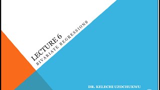 Lecture 6: Bivariate Regressions (PUAD 628 Statistics)