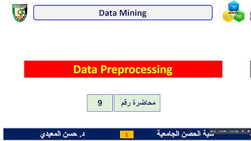 Data Mining Lecture 09 Part 1 Data Preprocessing-Data Cleaning