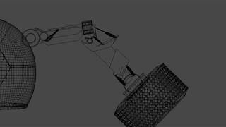 Hydraulic Powered robotic arm (Wireframe)