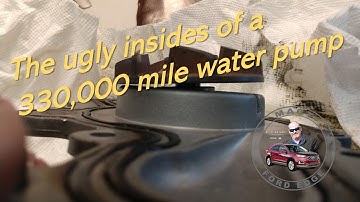 The dissection and explanation of the 330,000 mile water pump failure and  the metals in the oil.