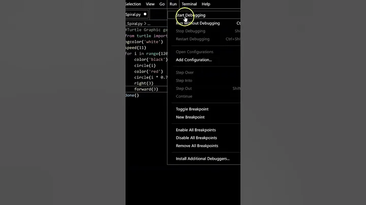 Python Turtle Graphics: Spiral With Python | Python Turtle Graphics Tutorial | #Shorts | Simplilearn