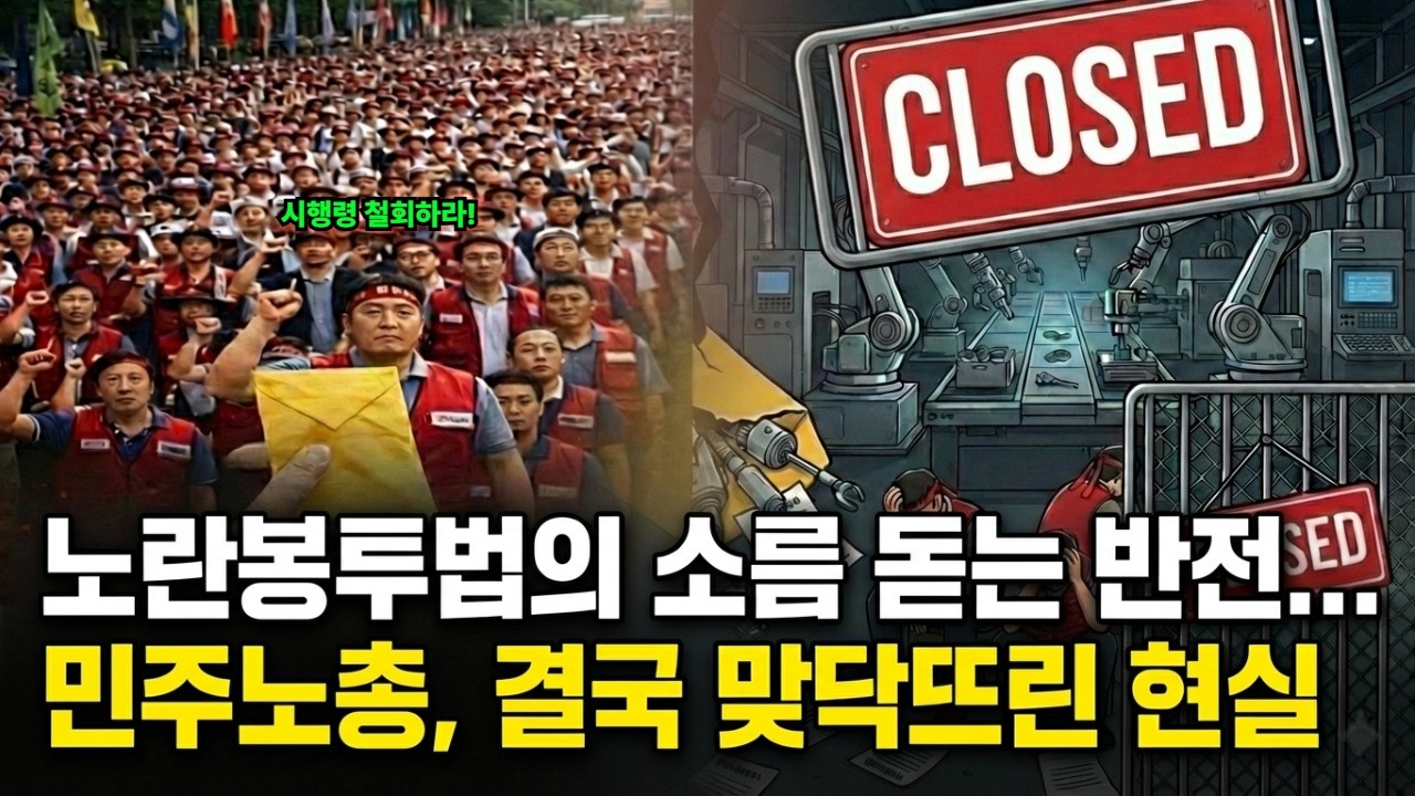 노란봉투법의 소름 돋는 반전… 민주노총, 결국 맞닥뜨린 현실