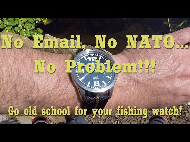 Kayak Fishing Watch-- Seiko SNE329 and Crown and Buckle Chevron Strap 