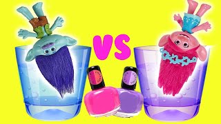 Trolls Band Together DIY Color Changing Nail Polish Custom! Crafts for Kids with Poppy and Branch