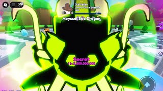 I hatched Abyssal Sea Dragon (1/2B) || Bubble Gum Simulator Infinity