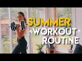 My Summer Workout Routine 🍑 Growing a Peach & Mermaid Hair