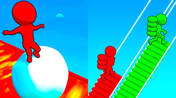 Snow Race 3D vs Bridge Race ⭐️🏅😈⭐️ Hard Levels Challenge Walkthrough Gameplay Ep2