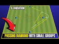 Passing Diamond with Small Groups | Football Training | 5 Variations  | U12 U13 U14 U15 U16