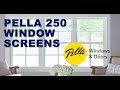 Pella 250 Hidden Window Screen Installation Guide