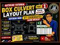 Box Culvert Layout Plan in AutoCAD | XY Coordinates Kaise Nikale?