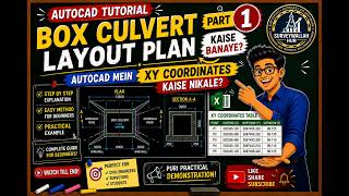 Box Culvert Layout Plan in AutoCAD | XY Coordinates Kaise Nikale?