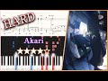 Jujutsu Kaisen Season 2 ED Akari Hard Piano Tutorial Sheets Piano Arrangement 
