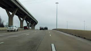 Gulf Freeway (Interstate 45) northbound ramp to Katy Freeway (Interstate 10) westbound