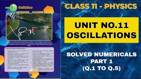 XI Physics Solved Numericals | Chapter No.11 Oscillations| Part 1