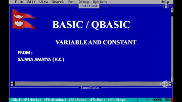 QBASIC (BASIC ) VARIABLE AND CONSTANT