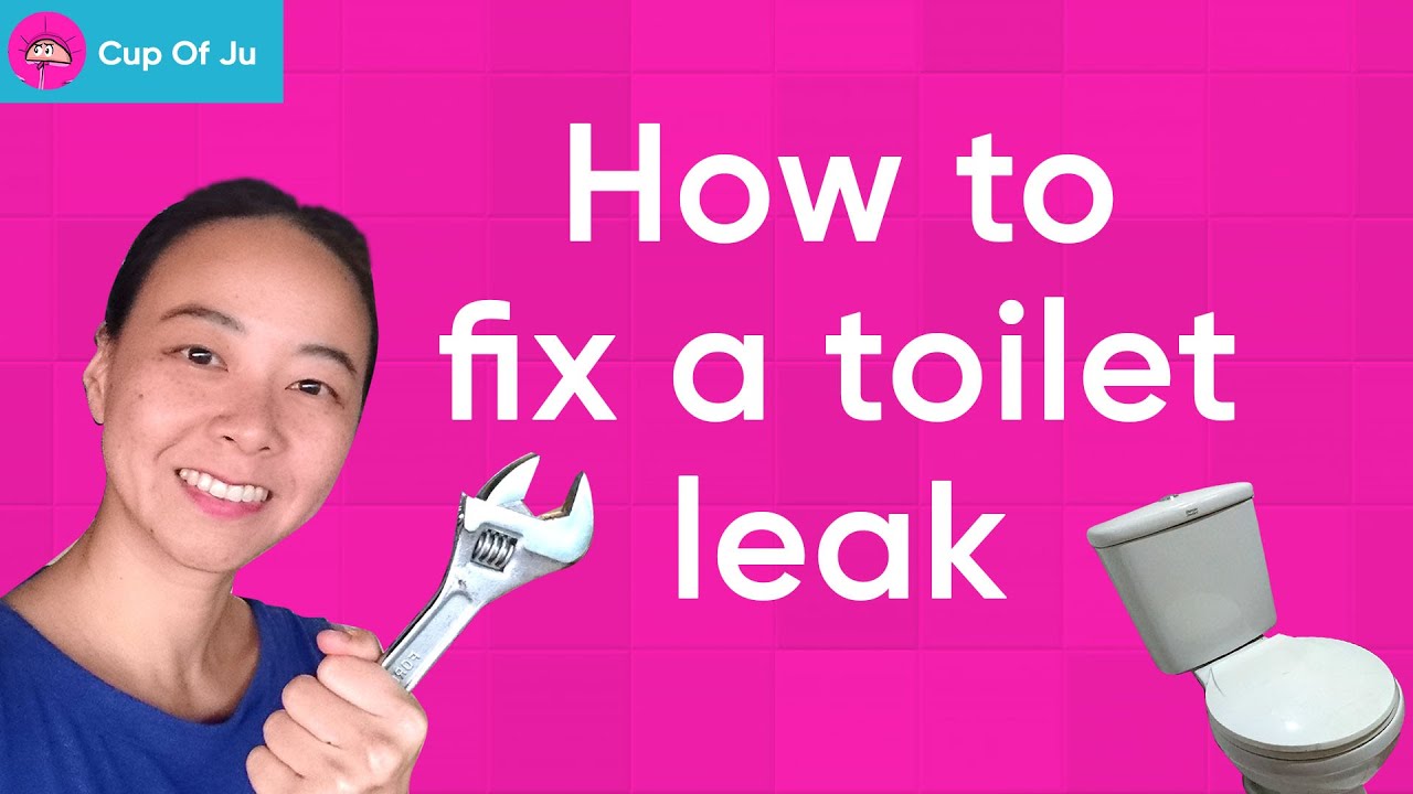 How to fix leak between toilet bowl and tank by Cup Of Ju YouTube