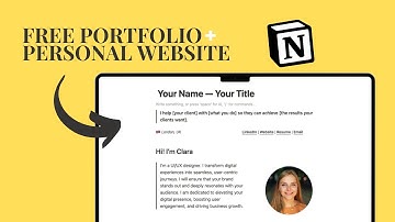 Build a Free Website & Portfolio in Notion | Easy No-code Website Ideal for Freelancers & Creatives!