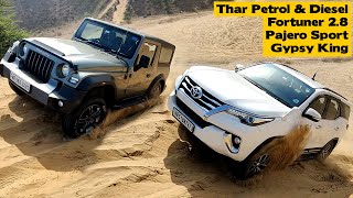 Sandy climbs offroading with Thar Petrol & Diesel, Fortuner, Gypsy, Pajero Sport