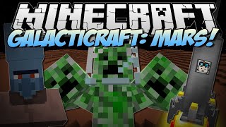 Minecraft   GALACTICRAFT  MARS! 3 HEADED CREEPER BOSS!   Mod Showcase