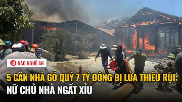5 căn nhà gỗ quý 7 tỷ đồng bị lửa thiêu rụi: Nữ chủ nhà ngất xỉu