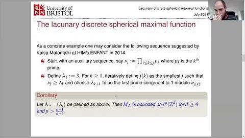 Kevin Hughes: Lacunary discrete spherical maximal functions