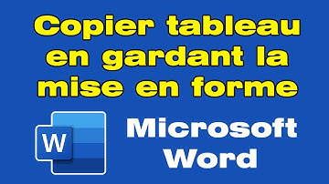 Comment copier coller un tableau Word en gardant la mise en forme