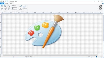 How to turn on or off gridlines and rulers in paint