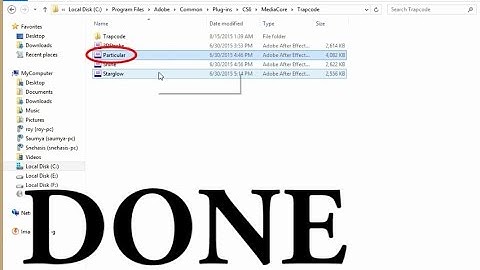 Trapcode plugins (Particular) not appearing ..Solve