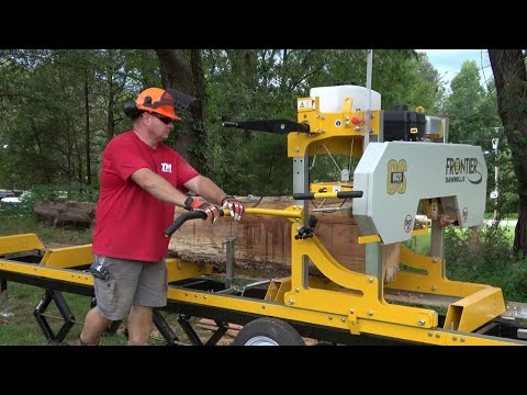 Why I Own A Sawmill? Oversized Log on Frontier Sawmill