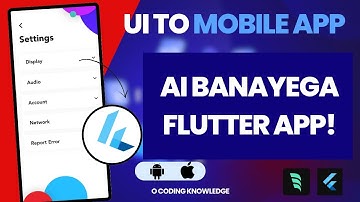 Flutter UI to Mobile App | Flutter App Using AI Tools! Without Coding?