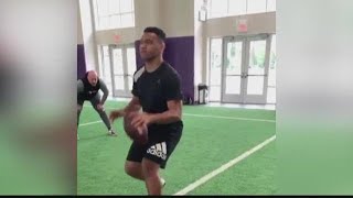 Tua Tagovailoa posts video of him throwing football ahead of draft