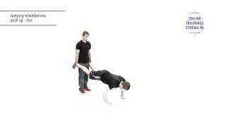 Jumping wheelbarrow, push up - duo - Onlinetrainingsschema.nl