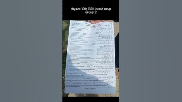 10th class Physics DGK Board group 2 paper 10th physics paper 2025 10th physics paper