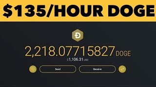 Earn 135 PER HOUR IN DOGECOIN Free Dogecoin  Crypto Mining Apps 2022