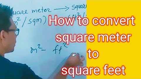 How to convert square meter to square feet