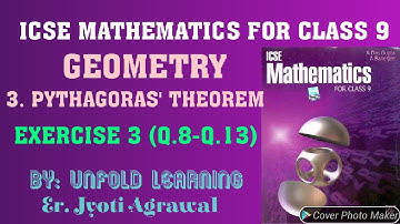 ICSE Mathematics Class 9 | A Das Gupta | Solution| Geometry| 3. Pythagoras