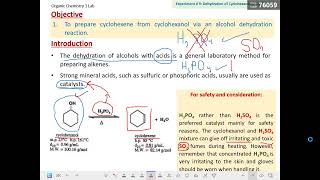 07 Experiment #9 Dehydration of Cyclohexanol to Cyclohexene